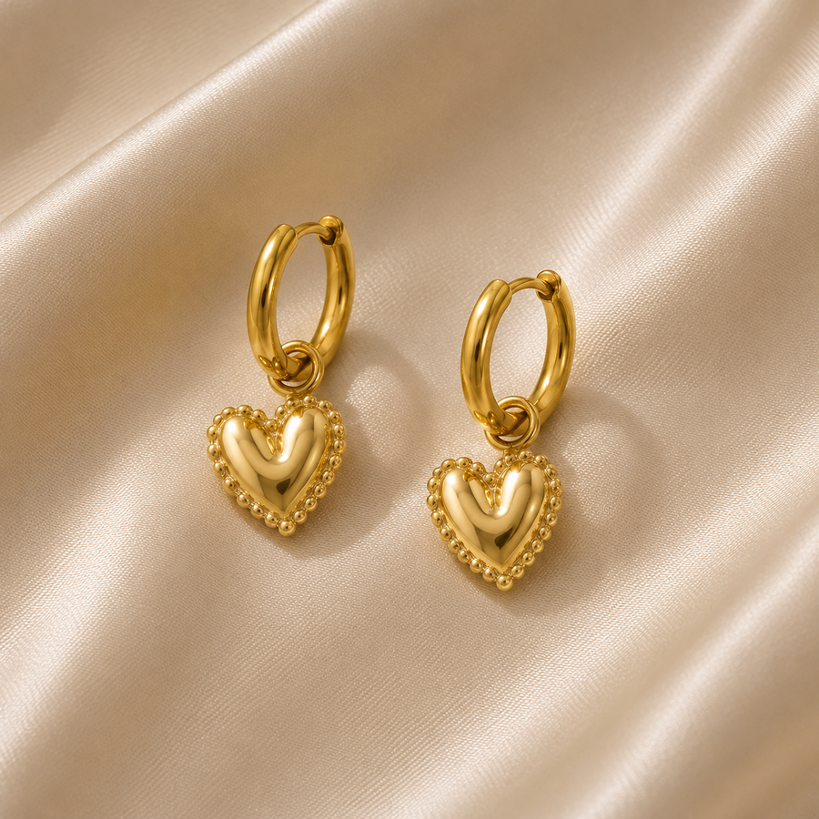 Heart earrings | stainless steel