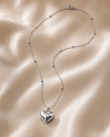 Long heart necklace | stainless steel